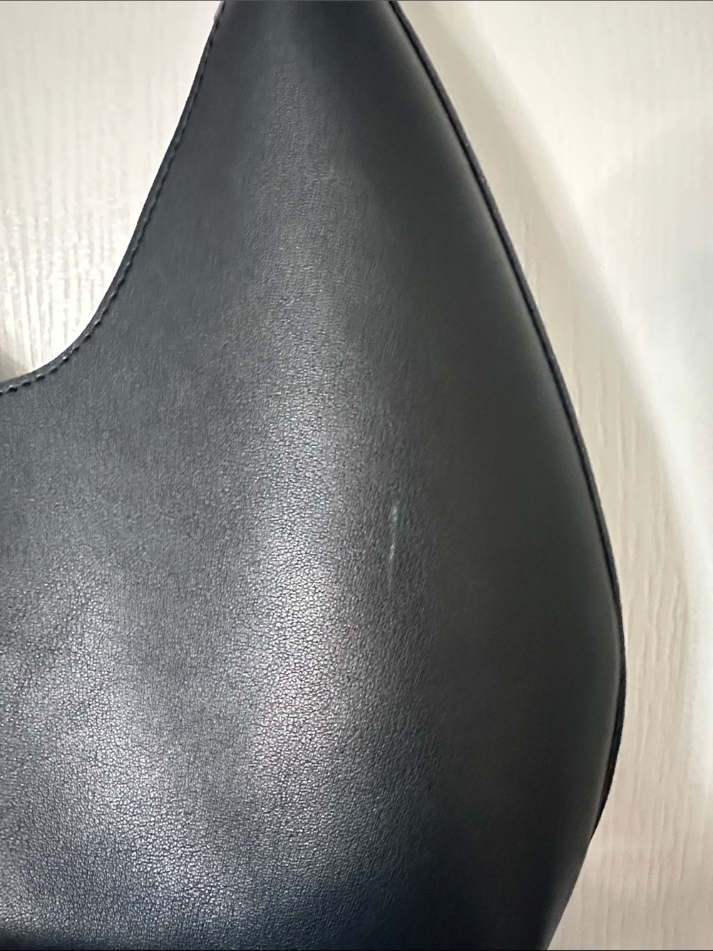 Cult Gaload Black faux Leather Crescent Shoulder Bag mini chic purse one strap - Picture 5 of 13